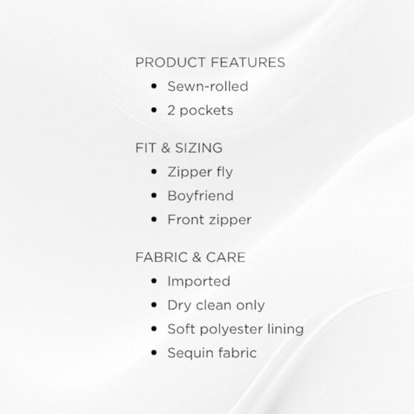  Apt. 9 + Cara Santana NWT High Waisted White Sequined Short Size 6 - Picture 4 of 4